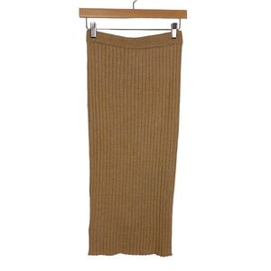 Heartloom Ribbed Tan midi/maxi Skirt